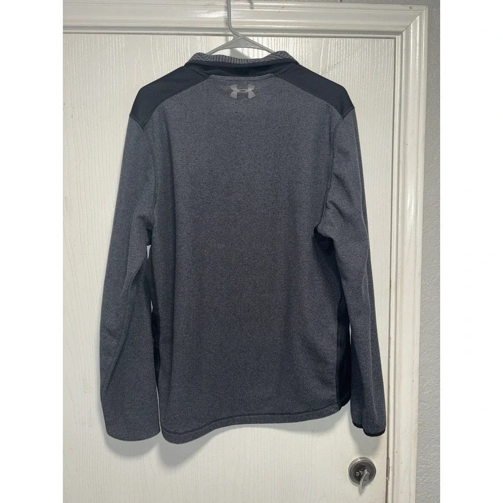 Under Armour‎ Sweater Mens L Black Cold Gear 1/4 Zip Pullover Long Sleeve Golf